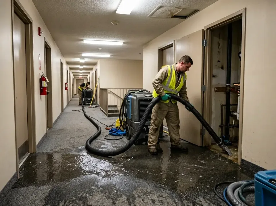 multi-unit-apartment-hallway-f-005 — frequently asked questions, Emergency Burst Pipe Water Extraction & Removal in Moss Poi…